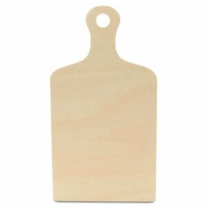 14" Unfinished Wood Cutting Board with Handle