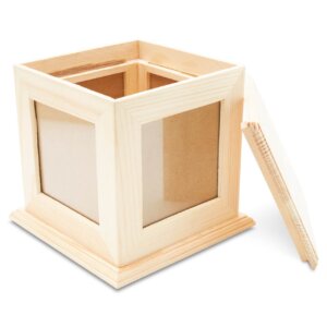 5 5/8" Wood Photo Cube
