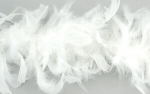 Zucker Chandelle Feather Boa Solid Color 72"-White