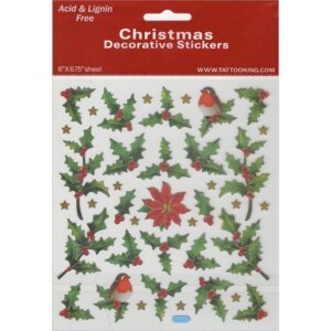 Holly Berries & Birds Sticker King Stickers Holly Berries & Birds Sticker King Stickers