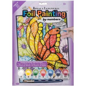 Foil Paint By Number Kit 8"X10"-Butterflies