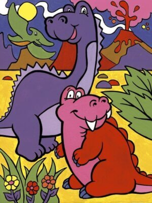 My First Paint By Number Kit 8.75"X11.375"-Dinosaurs