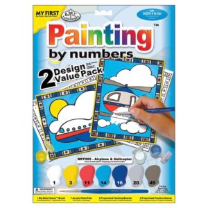 My First Paint By Number Kit 8.75"X11.375" 2/Pkg-Airplane & Helicopter