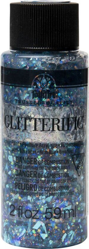 Neon Berry FolkArt Glitterific Neon Glitter Paint 2oz