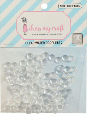 Dress My Craft Water Droplet Embellishments 100/Pkg-#2, 6mm