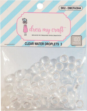 Dress My Craft Water Droplet Embellishments 100/Pkg-#3, 8mm