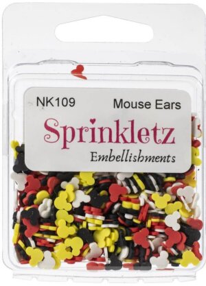 Buttons Galore Sprinkletz Embellishments 12g-Mouse Ears Buttons Galore Sprinkletz Embellishments 12g-Mouse Ears