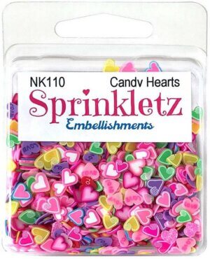 Candy Hearts Sprinkletz Embellishments 12g Buttons Galore