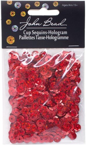 Red 6mm Round Sequins 1,600/Pkg