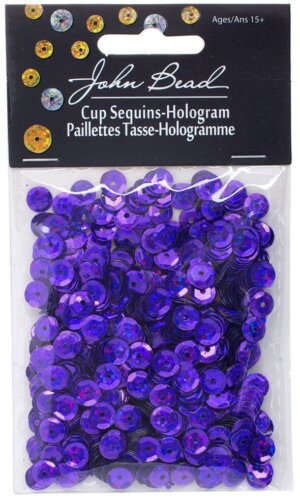Purple 6mm Round Sequins 1,600/Pkg
