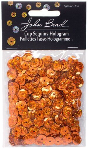 Orange 8mm Round Sequins 850/Pkg