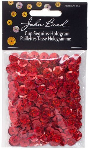 Red 8mm Round Sequins 850/Pkg