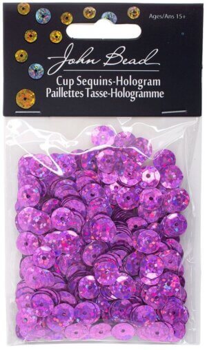 Round Sequins 8mm 850/Pkg-Hot Pink