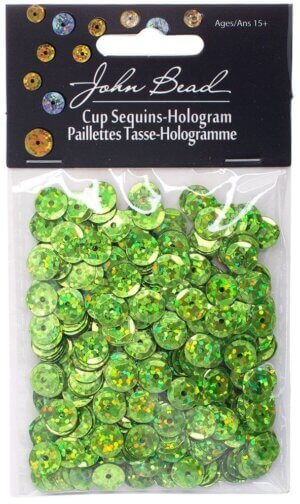 Lime Green 8mm Round Sequins 850/Pkg