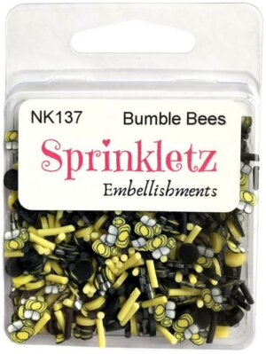 Bumble Bees Sprinkletz Embellishments 12g Buttons Galore