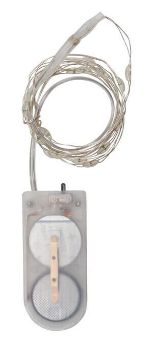 2 Idea-Ology Battery Operated Wire Light Strands Tiny Lights- Purple & Green