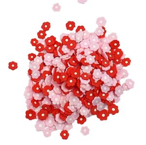 Valentine Flowers Sprinkletz Embellishments 12g Buttons Galore Valentine Flowers Sprinkletz Embellishments 12g Buttons Galore
