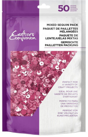 Coral Blush - Mixed Sequin Pack 50gms Crafter's Companion