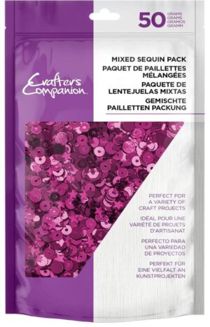 Dusky Pink - Mixed Sequin Pack 50gms Crafter's Companion