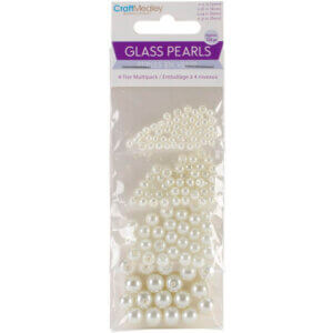Glass Fired Pearl Beads 135/Pkg-Ivory
