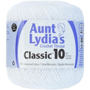White-Aunt Lydia's Classic Crochet Thread Size 10