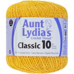 Golden Yellow-Aunt Lydia's Classic Crochet Thread Size 10