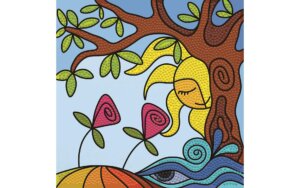 Diamond Art Kit 8x8" Beginner Stain Gl Springtime