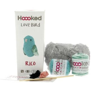 Turquoise Hoooked Love Bird Yarn Kit W/Eco Barbante Yarn Turquoise Hoooked Love Bird Yarn Kit W/Eco Barbante Yarn