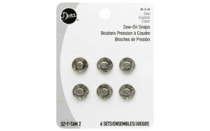 Dritz Sew on Snaps 2 Nickel 6pc