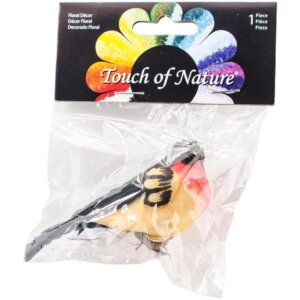 Mushroom Bird W/Wire 4"-Baltimore Oriole