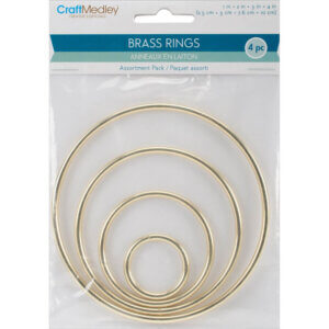 Brass Rings 4/Pkg-1", 2", 3" & 4"