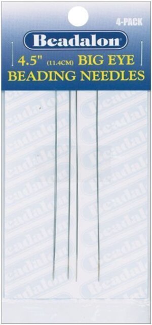 Big Eye Beading Needles 4/Pkg-4.5"