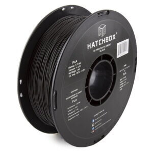 Black 1.75mm PLA 3D Printer Filament, 1 KG Spool HATCHBOX  Filament