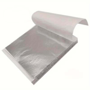 100 Sheets Silver Leaf Foil 3.3x3.5inch