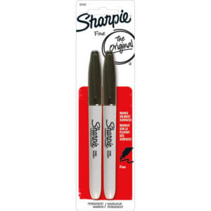 Sharpie Fine Point Permanent Markers 2/Pkg-Black Sharpie Fine Point Permanent Markers 2/Pkg-Black