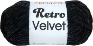 Black - Premier Retro Velvet Yarn