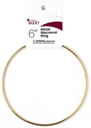 Metal Macrame Ring 6"-Gold
