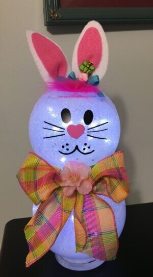 Easter Craft - Light up Glass Bunny Craft Class
