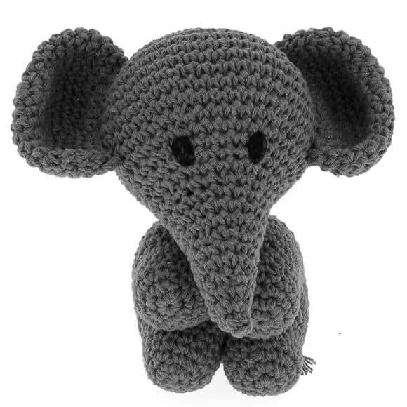 Hoooked Amigurumi DIY Kit W/Eco Barbante Yarn-Elephant Mo – Lava