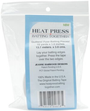 Heat Press Batting Together - White-1.5"X15yd