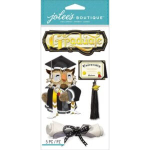 Jolee's Le Grande Dimensional Stickers-Graduation