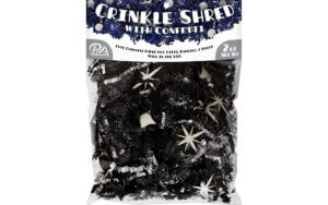 PA Ess Crinkle Shred Bag 2oz Blk/Slvr w/Star&Dimnd
