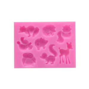 3.25" 8 Animal Forest Friends Silicone mold