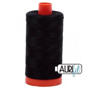 Black - Aurifil 50wt Cotton 1,422yd