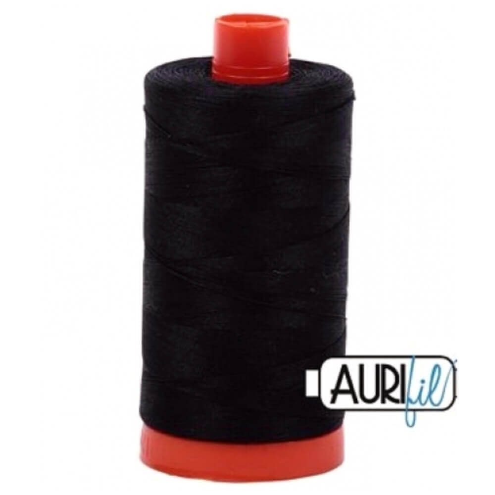 Black – Aurifil 50wt Cotton 1,422yd Black - Aurifil 50wt Cotton 1,422yd
