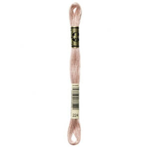 DMC 224 Very Light Shell Pink 6-Str 8.7yd Cotton DMC 224 Very Light Shell Pink 6-Str 8.7yd Cotton