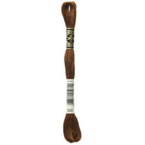 DMC 300 Very Dark Mahogany 6-Str 8.7yd Cotton