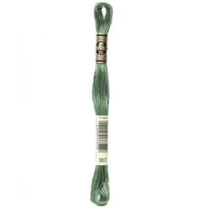 DMC 367 Dark Pistachio Green 6-Str 8.7yd Cotton