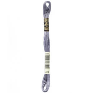 DMC 414 Dark Steel Gray 6-Str 8.7yd Cotton