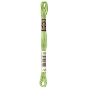 DMC 704 Bright Chartreuse 6-Str 8.7yd Cotton